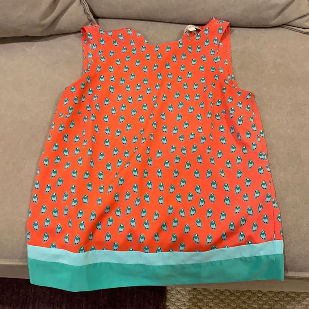 Fun print sleeveless blouse